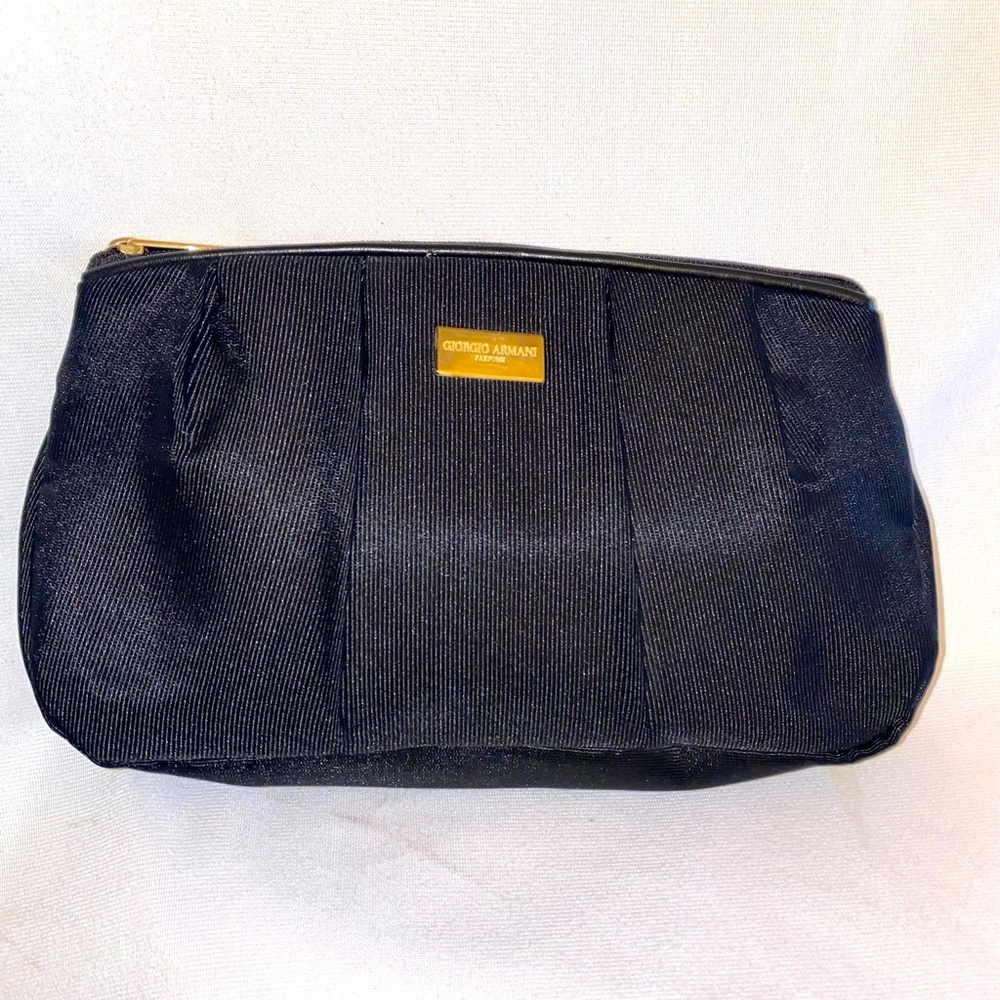Giorgio Armani Makeup Bag with Leather Trim